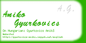 aniko gyurkovics business card
